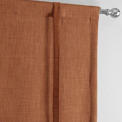HPD Half Price Drapes Faux Linen Room Darkening Tie Up Curtains for Windows Roll Up Balloon Curtain for Living Room, Kitchen 46 X 63 (1 Panel), BOCH-TU18512-63, Denim in Kuwait