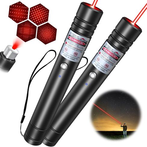 قطعتان من الضوء الأحمر: قلم شعاع ضوء أحمر قابل لإعادة الشحن، ضوء طويل المدى للعبة القطط الداخلية، العروض التقديمية، التدريس، علم الفلك، التخييم في الهواء الطلق in Kuwait