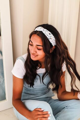 Soft Non-Slip Stretchy Headbands for Women - Buttery & comfortable, Wide Knot, Workout Hairband, Sweat Absorbent Colors, No Headache Fit, Sports Band, Runner, Nurses Headband, Hair styling accessories in Saudi Arabia