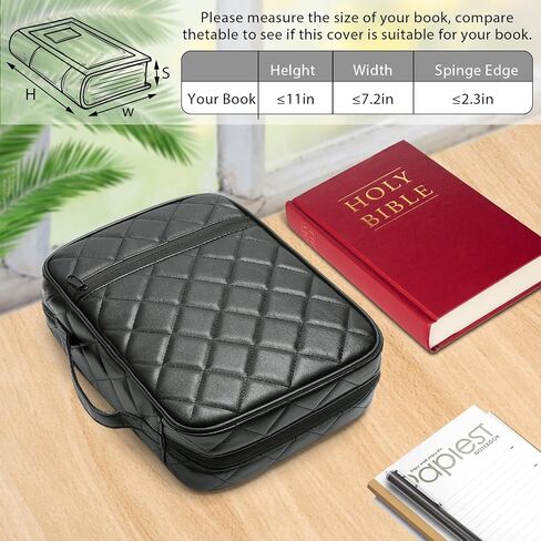 GERMUN Bible Covers - Stylish Bible Covers - Bible Case with Durable Handle - Bible Bag Journal Case - Bible Carrying Book Church Bag Case Gift for Mother Lady Women Men… in Saudi Arabia