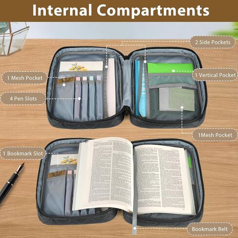GERMUN Bible Covers - Stylish Bible Covers - Bible Case with Durable Handle - Bible Bag Journal Case - Bible Carrying Book Church Bag Case Gift for Mother Lady Women Men… in Saudi Arabia