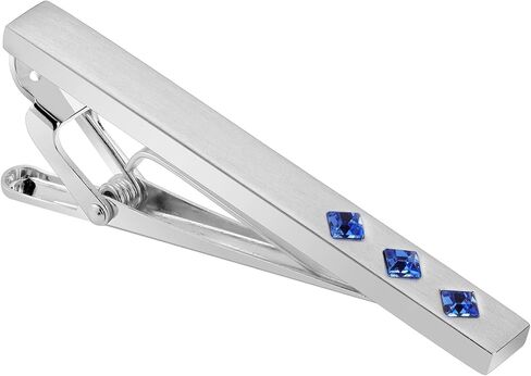 Silver Tie Clip, 2.2 Inch Tie Clips for Men for Regular Ties and Skinny Ties, Unique Mens Tie Bar and Tie Clip Tie Clasp Silver Suitable for Wedding Anniversary Business Professional and Best Gifts in Saudi Arabia