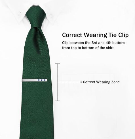 Silver Tie Clip, 2.2 Inch Tie Clips for Men for Regular Ties and Skinny Ties, Unique Mens Tie Bar and Tie Clip Tie Clasp Silver Suitable for Wedding Anniversary Business Professional and Best Gifts in Saudi Arabia
