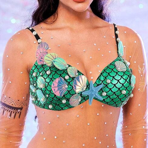 Zoestar Starfish Costume Bra Top Summer Beach Seashell Bikini Chest Top for Women in Saudi Arabia