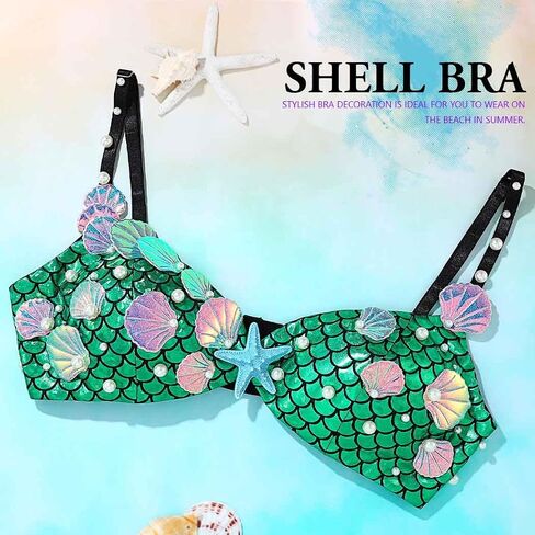 Zoestar Starfish Costume Bra Top Summer Beach Seashell Bikini Chest Top for Women in Saudi Arabia