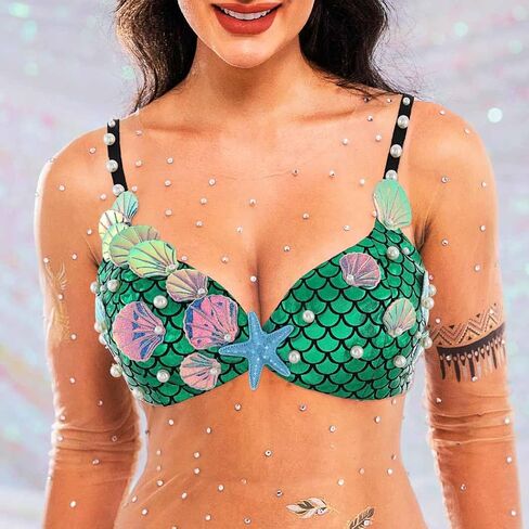 Zoestar Starfish Costume Bra Top Summer Beach Seashell Bikini Chest Top for Women in Saudi Arabia