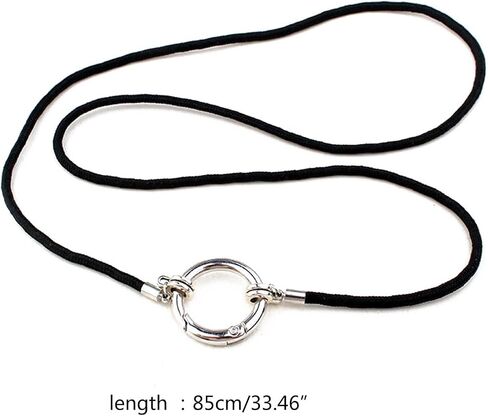 Eyeglass Holder Necklace Simple Glasses Holder Strap Chain Sunglasses Holder Anti-Lost Cord Necklace for Women Men, Black in Saudi Arabia