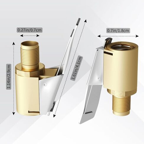 2 Pcs Brass Locking Tire Air Chuck, Tire Inflator Nozzle with Clip,No Leakage Tire Chucks, for Vehicle Inflator Compressor Pump Connect Accessories Tool 8mm in Kuwait