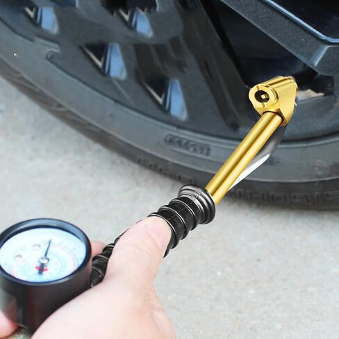 مجموعة ظرف هواء متصل ثنائي الاتجاه، 5 قطع ظرف هواء مزدوج الرأس عالي التحمل مع ظرف إطار كروي مغلق، قابس سريع ذكر NPT 1/4 بوصة، مجموعة ملء هواء الإطارات لقياس منفاخ الإطارات وضاغط الهواء. in Kuwait