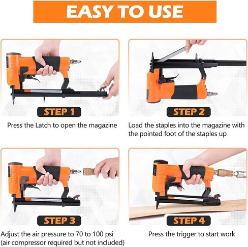 KAMSIN KN8016 Fine Wire 21-Gauge Upholstery Stapler for 80 Series Staples with 1/2-Inch Crown and 1/4-Inch to 5/8-Inch Leg Length (8010 Staples (10mm)) in Saudi Arabia