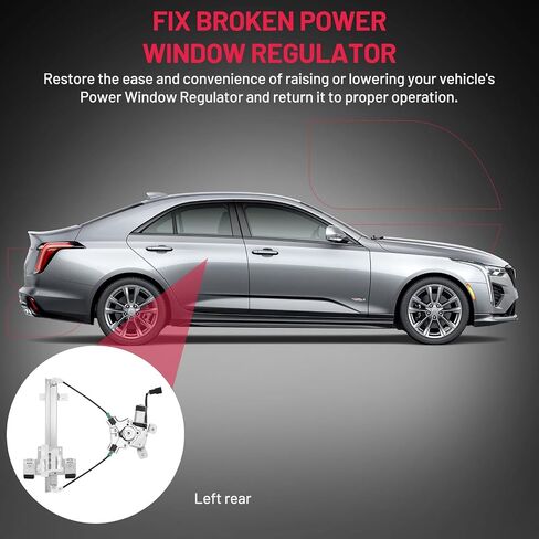 BDFHYK 741-390 Power Window Regulator with Motor Rear Left for 2007-2014 Cadillac Escalade 2007-2014 Chevrolet Tahoe 2007-2014 GMC Yukon in Saudi Arabia