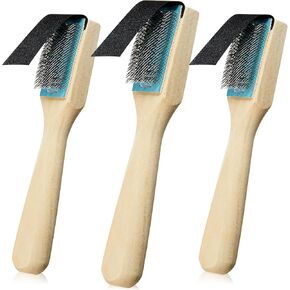 3 Pcs Dance Shoe Brush Wood Suede Sole Wire Dance Shoe Cleaner Brush Wood Cleaning Brush Wooden Suede Sole Shoe Brush for Footwear Modern Latin Dance Shoes