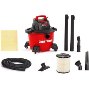 CRAFTSMAN CMXEVBE17590 9 Gallon 4.25 Peak HP Wet Dry Vac, Portable Shop Vacuum Wet and Dry with Filter, Dust Bag, Hose and Attachments for Home, Garage and Automotive Cleaning