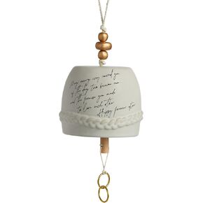 DEMDACO Wedding Classic White 7 x 3.5 Ceramic Stoneware Decorative Inspired Bell