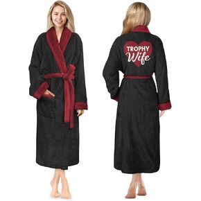 Vprintes Trophy Wife Black Red Robe