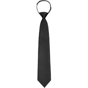 Boys Tie, Pre-tied Kids Tie Adjustable Ties for Boys Solid Color Clip on Ties for Boys School/Graduation/Wedding