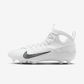 Nike Huarache 9 Elite LAX Lacrosse Cleats (FD0088-101, White/White/Black) Size 6.5