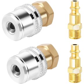 قفل على ظرف الهواء، ظرف منفاخ الإطارات 1/4FNPT مع قابس قياسي سريع للذكور، ظرف إطار نحاسي مغلق التدفق لمقياس نفخ الإطارات وضاغط الهواء in Kuwait