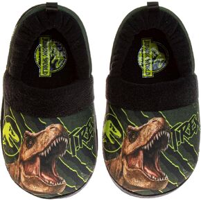 Jurassic World Slippers for Kids Boys - Dinosaurs Indoor Comfy House Shoes Plush Fuzzy Jurassic Park Slipper (toddler/little kid)