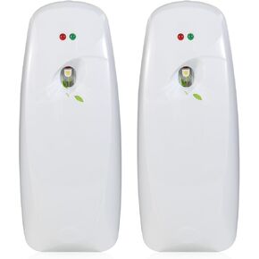 2PCS Automatic Air Freshener Spray Dispenser - Commercial and Home Use - Multiple Time Scent/Mist Release Settings for Room/Restroom Sprayer,Air Freshener not Included,White
