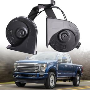 Horn Replacement With Bracket Compatible with Ford F-250 F-350 Super Duty 2017-2022 Dual Horn Assembly Waterproof Snail Horn