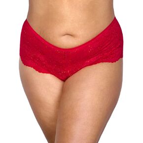 Smart & Sexy Women's Crotchless Lace Boyshort Panty, Crantastic