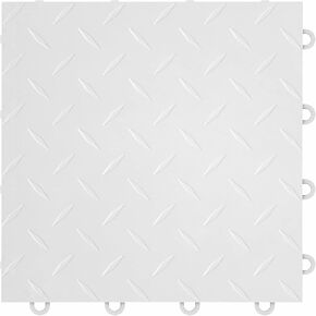 FlooringInc's Nitro 12"x12" Snap-Together Garage Flooring Tiles, Non-Slip Interlocking Plastic Garage Floor Mat, Garage Organization & Garage Storage, Diamond, Midnight Black, 52 Tiles, 52 Sq/Ft
