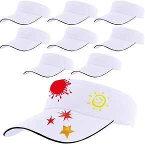 9 Pieces Adult Sun Visor Adjustable Visor Hat UV Protection Sun Hat for Women Men Summer Beach Outdoor Activities