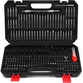 SEDY 42-Pieces Mini Ratchet Screwdriver and Bit Set, Waterproof Case 1/4-Inch Mini Ratchet Screwdriver and S2 Bits Kit with Extension Bit Holder, Pocket Size