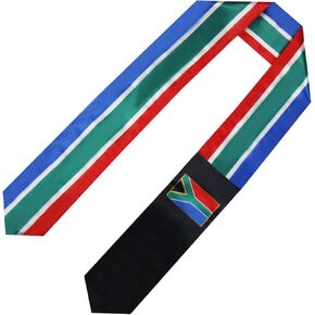 South Africa Flag Graduation Sash/Stole/Scarf 180X13CM Double Sided for Study Aboard International Students Graduation Decoration Item Gift
