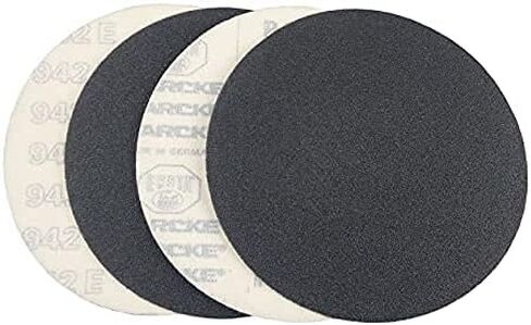 Premium 7 Inch Hook and Loop Grip Sanding Discs - No Hole Black Silicon Carbide - for Stone, Metal, Wood Floor, Auto Body Repair, Paint and Plastics (25 Pack, 36 Grit) in Saudi Arabia