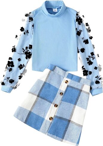 Girl Skirt Sets Casual Winter Fall Dresses Cute Clothes Outfit for Girls in Saudi Arabia