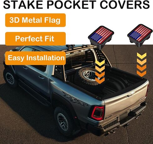 أغطية أغطية حاجز السرير Ram 1500، جيب الوتد متوافق مع ملحقات أغطية الشاحنات دودج رام 2019-2024 (مجموعة من 2) (أسود) in Saudi Arabia