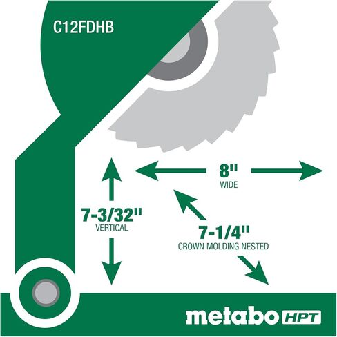 Metabo HPT 12-Inch Compound Miter Saw | Xact Cut LED Shadow Line System | Dual Bevel | C12FDHB in Saudi Arabia