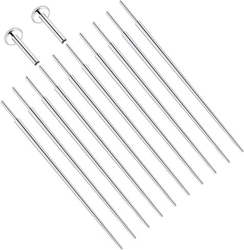 20/18G Threadless Nose Ring Earring Piercing Changing Tool Straight/Curved Surgical Steel in Saudi Arabia