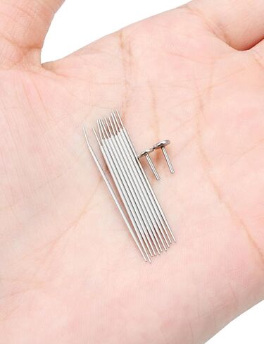 20/18G Threadless Nose Ring Earring Piercing Changing Tool Straight/Curved Surgical Steel in Saudi Arabia