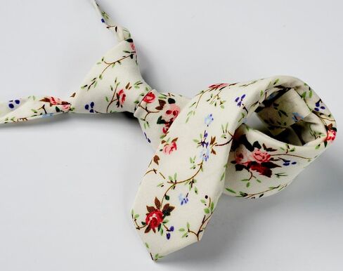 Otis & Oliver Boys Floral Tie Pre-Tied Kids Necktie Age 1-12 Adjustable Woven Cotton Church Wedding School Graduation in Saudi Arabia