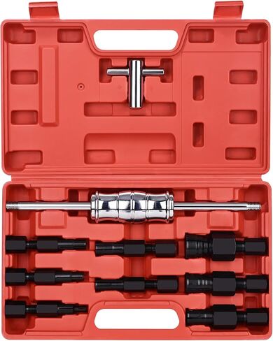 Motorcycle Blind Inner Bearing Puller Tool Kit, 8-32mm Collets Internal Bearing Removal Tool with Slide Hammer, 9 pcs Inner Bearing Extractor Kit in Kuwait