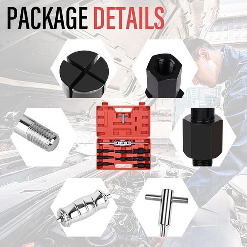 Motorcycle Blind Inner Bearing Puller Tool Kit, 8-32mm Collets Internal Bearing Removal Tool with Slide Hammer, 9 pcs Inner Bearing Extractor Kit in Kuwait