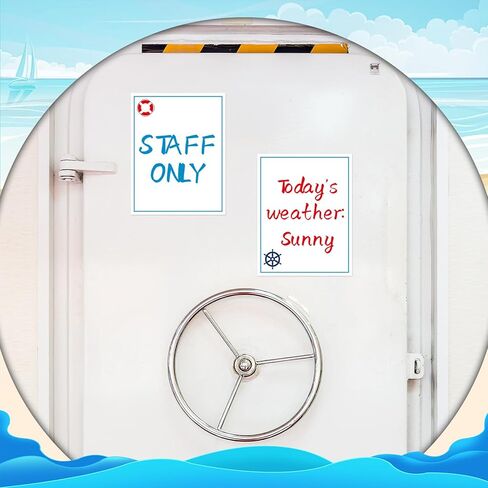 6 Pcs Whiteboard Cruise Door Magnets Set Cruise Door Decorations Cruise Cabin Door Magnetic Signs Carnival Cruise Ship Accessories for Stateroom Door Refrigerator with 4 Pcs Erasable Marker in Saudi Arabia