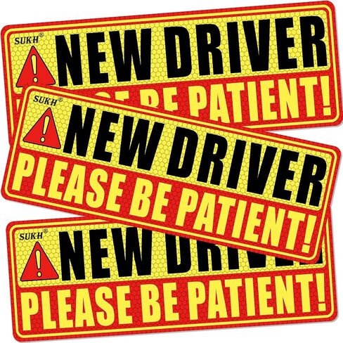 Sukh New Driver Magnet for Car - Student Driver Magnet for Car Boys and Girls New Student Driver Sticker Reflective Safety Signs Reusable Movable 3 Pcs in Saudi Arabia