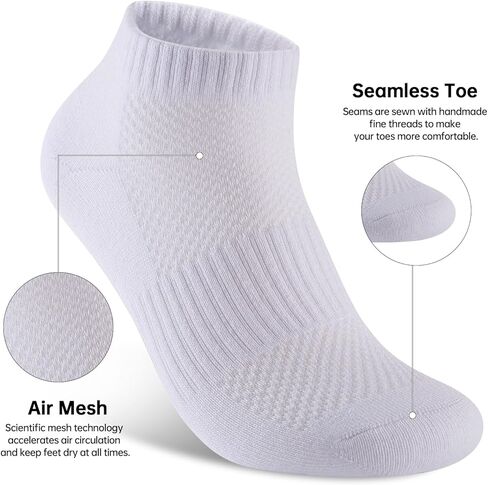 Womens Cotton Ankel Socks, Athletic Performance Running Moisture Wicking Breathable socks in Saudi Arabia