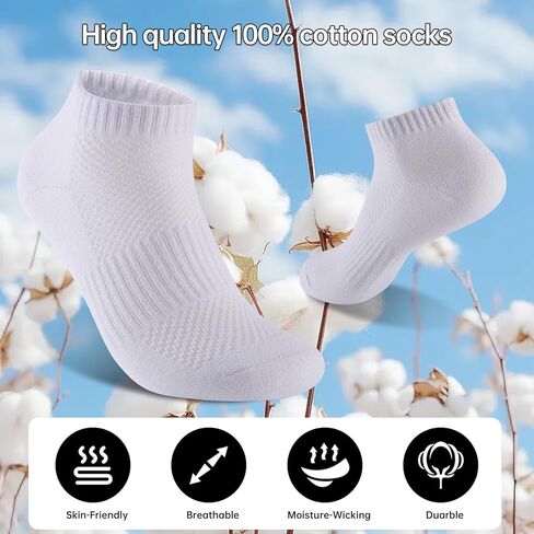Womens Cotton Ankel Socks, Athletic Performance Running Moisture Wicking Breathable socks in Saudi Arabia