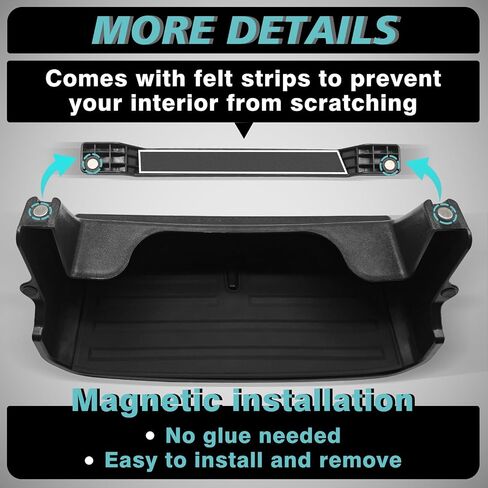 BestEvMod Center Console Under LCD Screen Organizer Compatible with Tesla Cybertruck 2023 2024 Accessories Magnet Install No Tape Needed Pickup Lower LCD Storage Box Tray Custom fit Cybertruck in Saudi Arabia