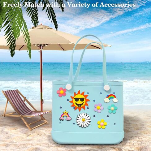 Charms for Bogg Bag, Flowers Charms Compatible with Bogg Bag & Simple Modern Beach Totes, Accessories for Bogg Bag, Bogg Accessories Inserts Gifts for Women Girl in Saudi Arabia