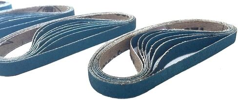 Premium 1-1/8-Inch x 21-Inch Zirconia Abrasive Belts for Wood, Metal, Paint, Primer, Composites (60 Grit, 10 Pack) in Saudi Arabia