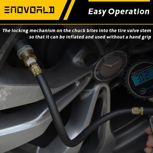 قفل على ظرف الهواء، ظرف منفاخ الإطارات 1/4FNPT مع قابس قياسي سريع للذكور، ظرف إطار نحاسي مغلق التدفق لمقياس نفخ الإطارات وضاغط الهواء in Kuwait