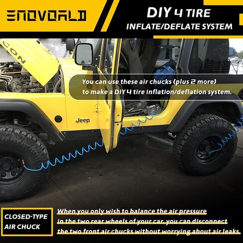 قفل على ظرف الهواء، ظرف منفاخ الإطارات 1/4FNPT مع قابس قياسي سريع للذكور، ظرف إطار نحاسي مغلق التدفق لمقياس نفخ الإطارات وضاغط الهواء in Kuwait