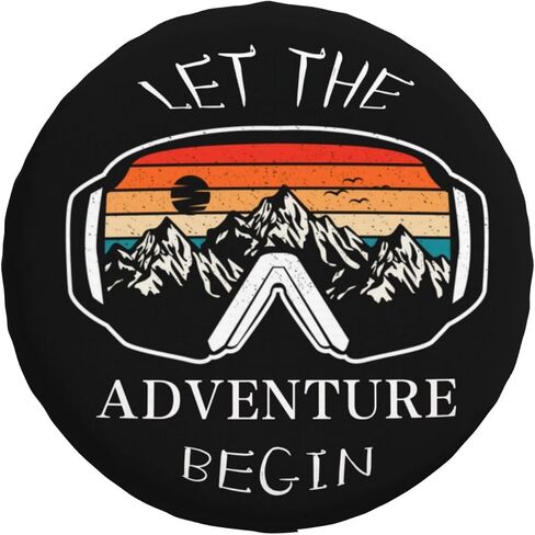 Spare Tire Cover Mountains Nature Sunset Scenery Wheel Covers Weatherproof Universal Wheel Protectors for Rv SUV Camper Travel Trailer 14 Inch in Saudi Arabia