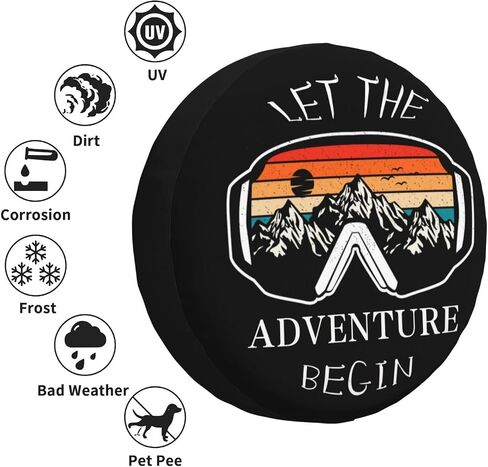Spare Tire Cover Mountains Nature Sunset Scenery Wheel Covers Weatherproof Universal Wheel Protectors for Rv SUV Camper Travel Trailer 14 Inch in Saudi Arabia